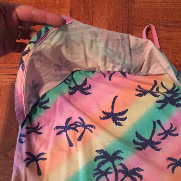 Fluorescent Dyed Palm Tree Tank Top - Picture 3 of 5